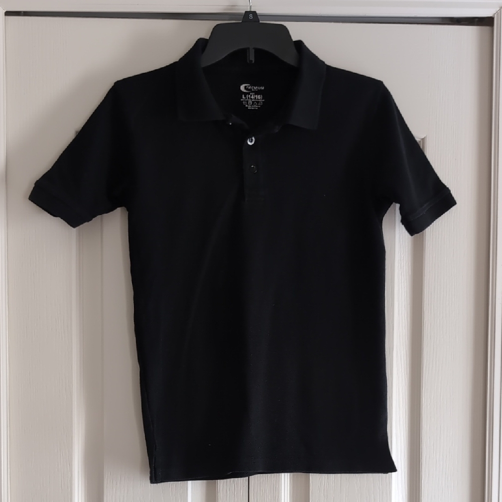 Crown & Ivy Men's Classic Black Polo